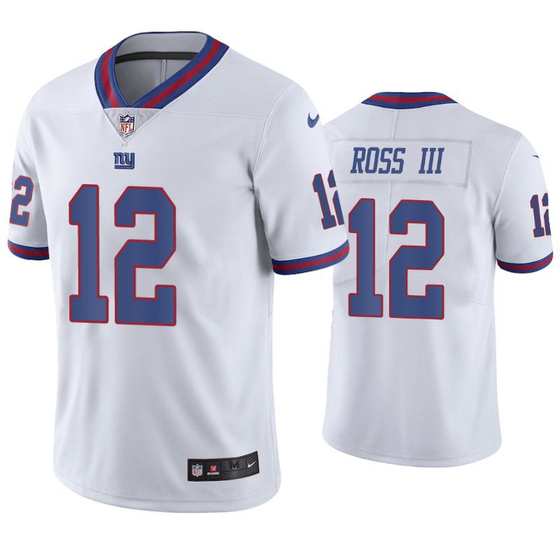 Men New York Giants #12 John Ross iii Nike White Color Rush Limited NFL Jersey->new york giants->NFL Jersey